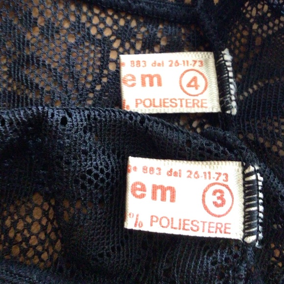 NWOT Bundled 2 black vintage Italian lace bikini panties - Picture 2 of 2